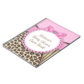 Sweet Safari Pink and Brown Baby Shower Guest Book (Left Side)