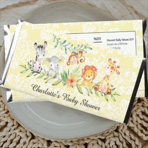Sweet Safari Yellow Baby Shower Hershey Bar Favors