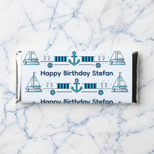 Sweet Sailing Birthday Chocolate Hershey Bar Favors