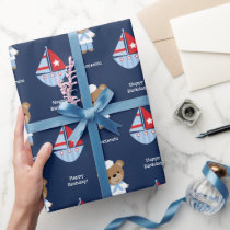 Sweet Sailor Bear Wrapping Paper
