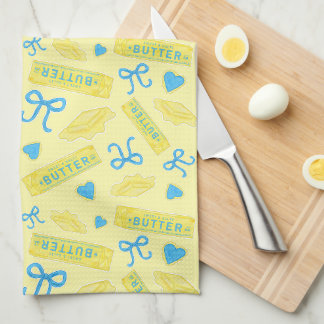 Sweet & Salty Butter Bows and Hearts Pattern Kitchen Towel