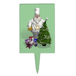 Sweet Santa Claus Chef Cake Topper