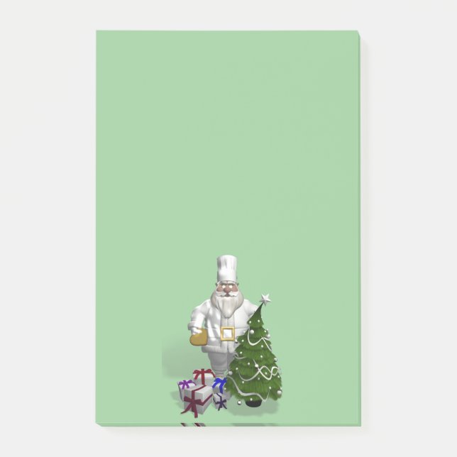 Sweet Santa Claus Chef Post-it Notes (Front)