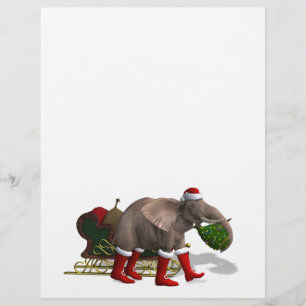 Sweet Santa Claus Elephant
