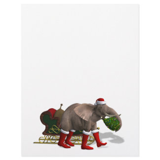 Sweet Santa Claus Elephant