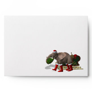 Sweet Santa Claus Elephant Envelope