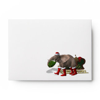 Sweet Santa Claus Elephant Envelope