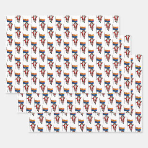 Sweet Santa Claus Visits Arizona Wrapping Paper Sheets