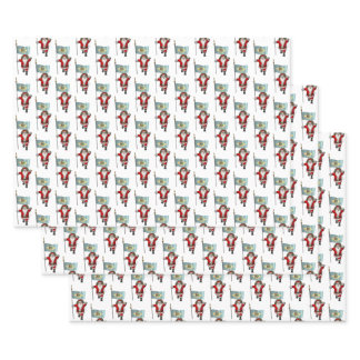 Sweet Santa Claus Visits Delaware Wrapping Paper Sheets