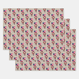 Sweet Santa Claus Visits Georgia Wrapping Paper Sheets