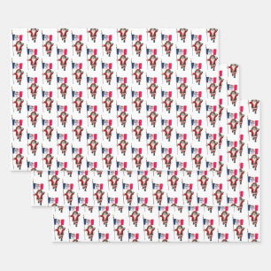 Sweet Santa Claus Visits Iowa Wrapping Paper Sheets