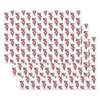 Sweet Santa Claus Visits Mississippi Wrapping Paper Sheets