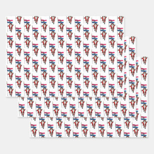 Sweet Santa Claus Visits Missouri Wrapping Paper Sheets