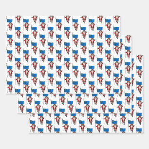 Sweet Santa Claus Visits Nevada Wrapping Paper Sheets