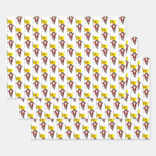 Sweet Santa Claus Visits New Mexico Wrapping Paper Sheets