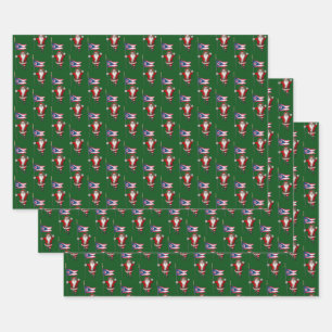 Sweet Santa Claus Visits Ohio Wrapping Paper Sheets