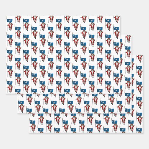 Sweet Santa Claus Visits South Carolina Wrapping Paper Sheets