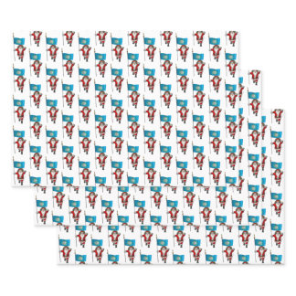 Sweet Santa Claus Visits South Dakota Wrapping Paper Sheets