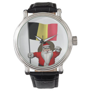Sweet Santa Claus With Ensign Of Belgium Watch