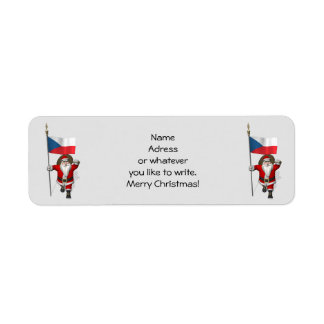 Sweet Santa Claus With Ensign Of Czech Republic Label
