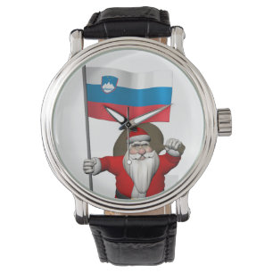 Sweet Santa Claus With Ensign Of Slovenia Watch