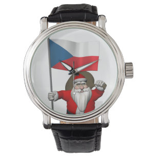 Sweet Santa Claus With Flag Of Czech Republic Watch