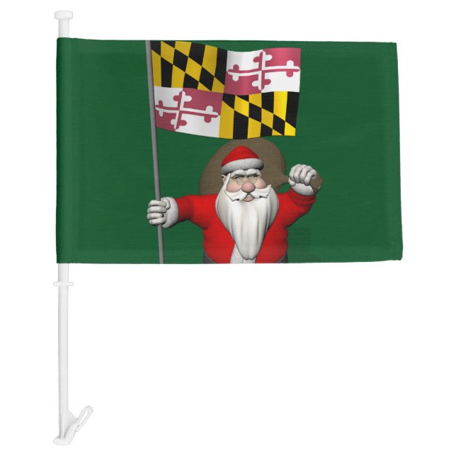 Sweet Santa Claus With Flag Of Maryland (Front)