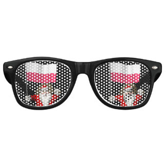 Sweet Santa Claus With Flag Of Poland Retro Sunglasses