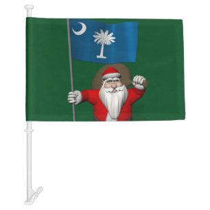 Sweet Santa Claus With Flag Of South Carolina