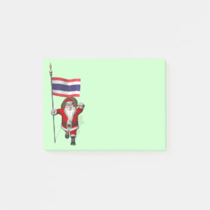 Sweet Santa Claus With Flag Of Thailand Post-it Notes