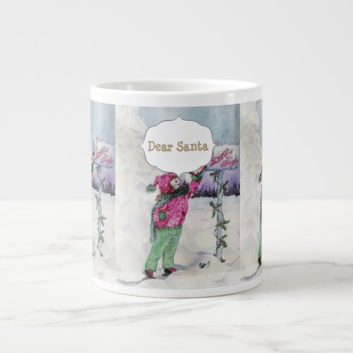 SWEET SANTA CLAUSE LETTER LARGE COFFEE MUG