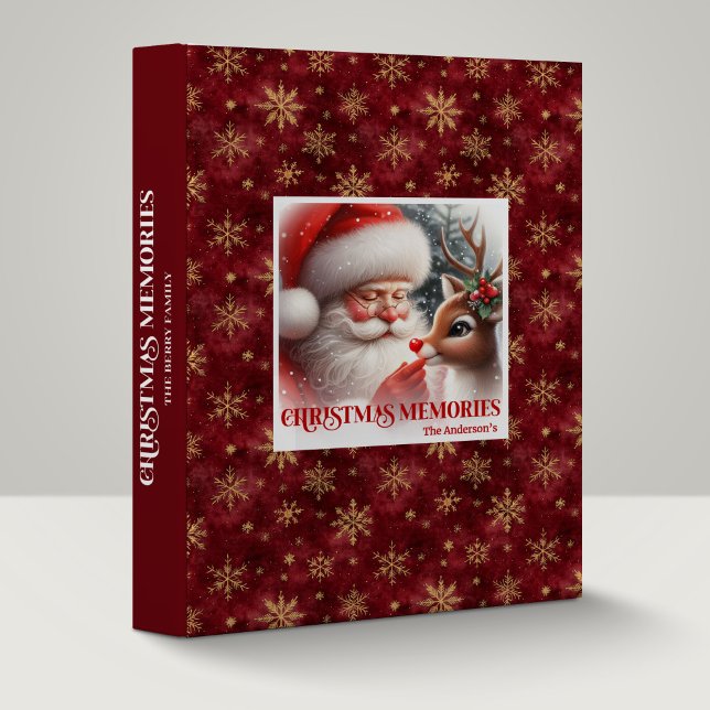 Sweet Santa Rudolph Holiday Christmas Album Book 3 Ring Binder (Sweet Santa Rudolph Holiday Christmas Album Book)