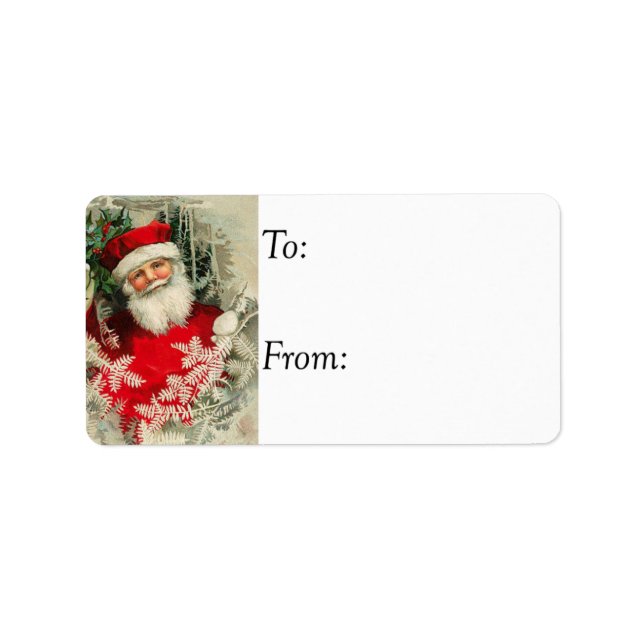 Sweet Santa Vintage Gift Tag (Front)