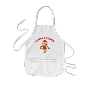 Sweet Santa's Helper Cute Elf Girl Christmas Kids' Apron