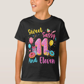 Sweet sassy and eleven 11th birthday sweet donut T-Shirt