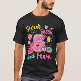 Sweet sassy and five 5th birthday sweet donut T-Shirt