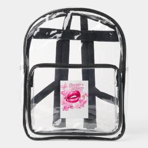 Sweet & Sassy Pink Coquette Clear Stadium Bag