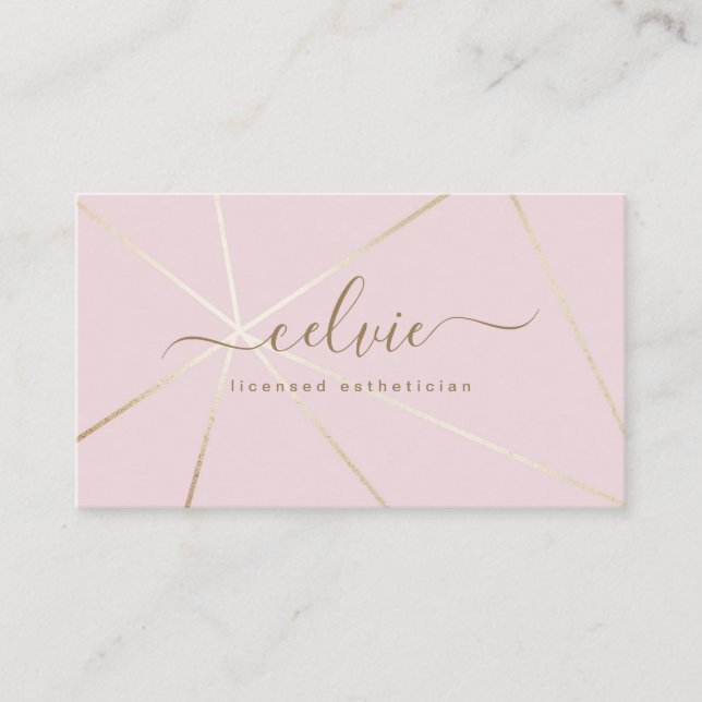 Sweet Savvy Chic Elegant Minimalist Business Card (Front)