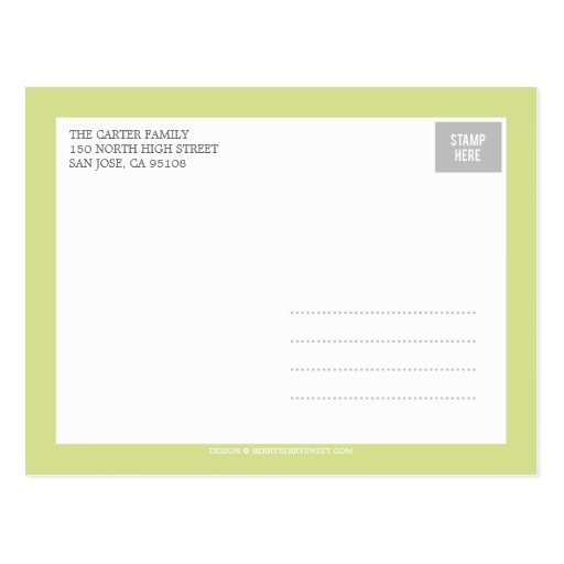 sweet scallops birth announcement neutral gender postcards birth announcement postcards