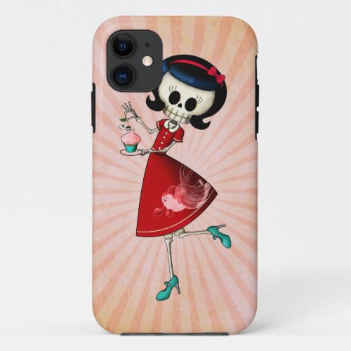 Sweet  Scary Skeleton Girl iPhone 11 Case