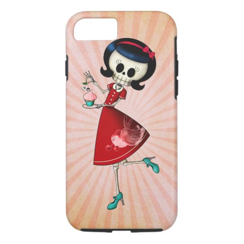 Sweet  Scary Skeleton Girl iPhone 87 Case
