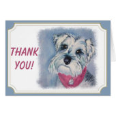 SWEET SCHNAUZER PUPPY DOG THANK YOU (Front Horizontal)