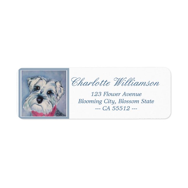 Sweet Schnauzer Puppy Label (Front)
