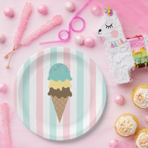 Sweet Scoops Ice Cream Party Paper Plates