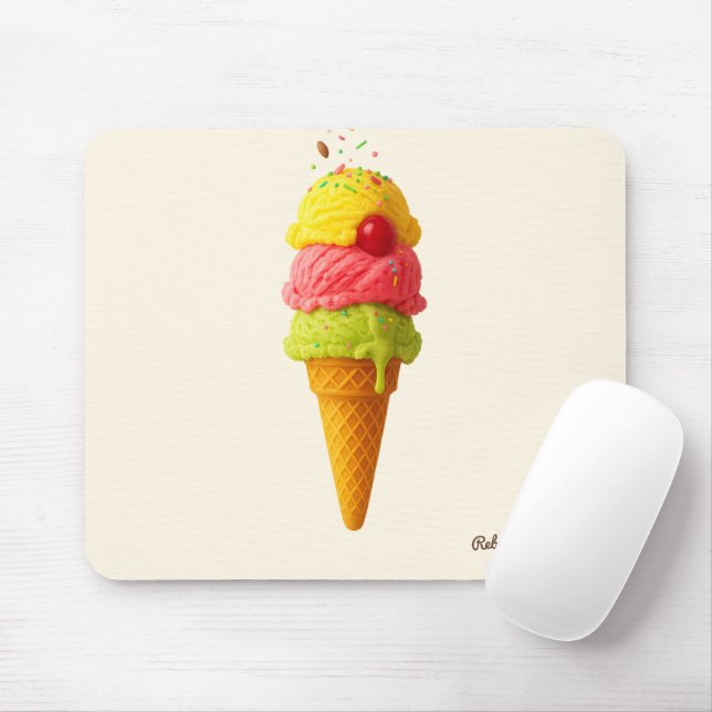Sweet Scoops Personalized Delight Mouse Pad (With Mouse)