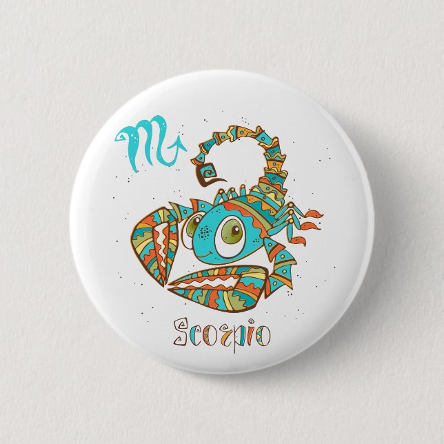 Sweet Scorpio Scorpion Button (Front)