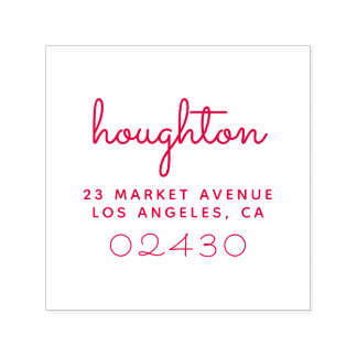 Sweet Script Family Name Return Address Self-inking Stamp