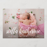 Sweet Script | Photo Collage Birth Announcement