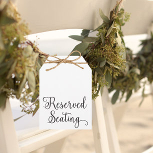 Sweet Script Reserved Seating Wedding Large Tag