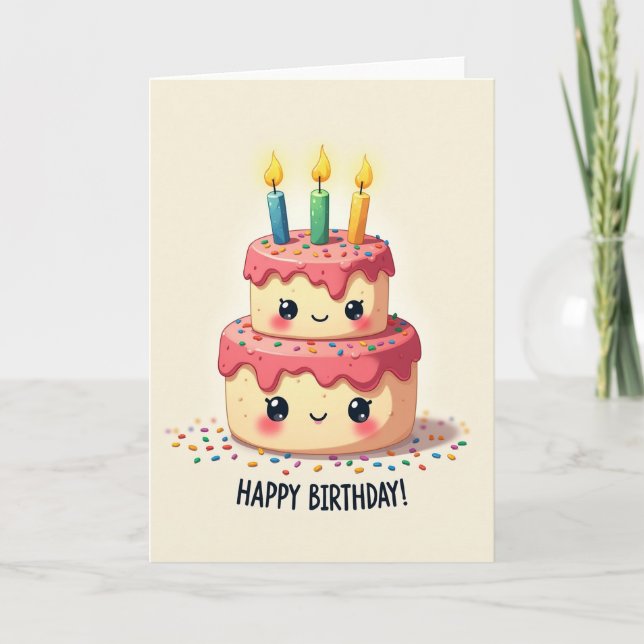 Sweet Sculpted Birthday Card (Front)